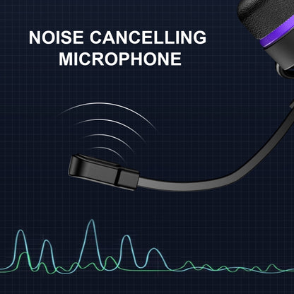 SADES MH601 3.5mm Plug Wire-controlled Noise Reduction E-sports Gaming Headset with Retractable Microphone, Cable Length: 2.2m(Purple) - Multimedia Headset by SADES | Online Shopping UK | buy2fix