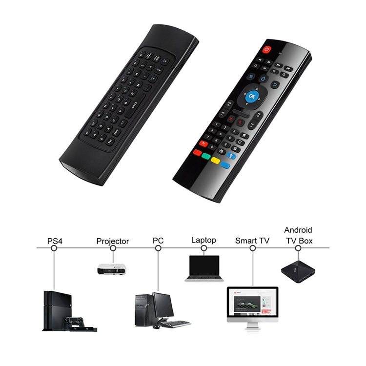 MX3-L Standard Version 2.4GHz Fly Air Mouse Wireless Keyboard Remote Control - MINI PC Accessories & Gadgets by buy2fix | Online Shopping UK | buy2fix