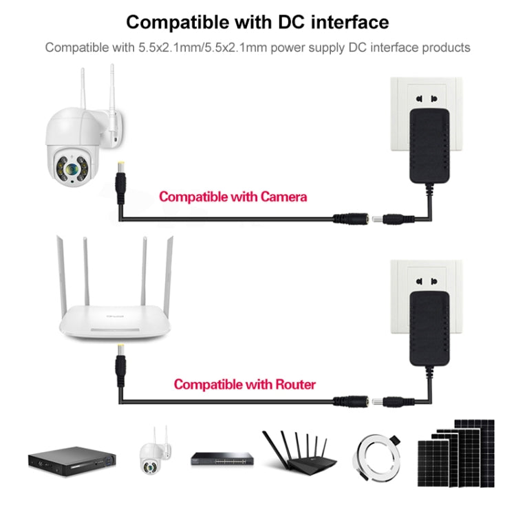 DC 5.5 x 2.1 To 7.0 Female DC Power Connection Cable, Length: 5m - Security by buy2fix | Online Shopping UK | buy2fix