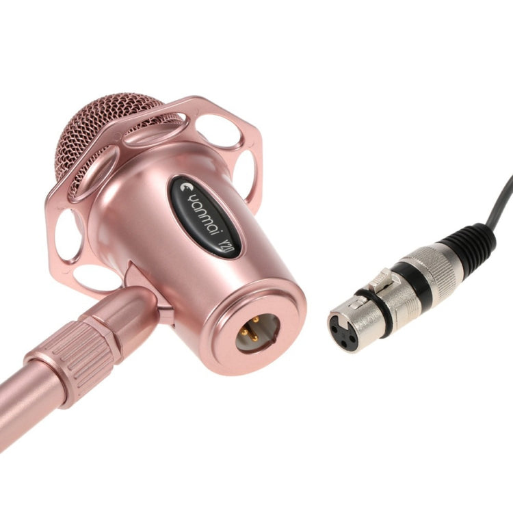 Yanmai Y20 Professional Game Condenser Microphone  with Tripod Holder, Cable Length: 1.8m, Compatible with PC and Mac for  Live Broadcast Show, KTV, etc.(Rose Gold) - Consumer Electronics by Yanmai | Online Shopping UK | buy2fix