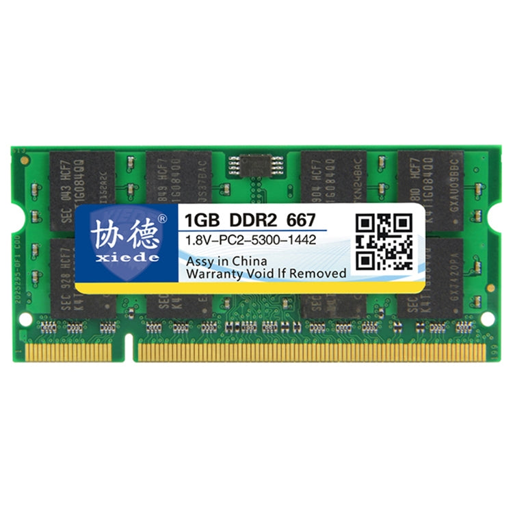 XIEDE X024 DDR2 667MHz 1GB General Full Compatibility Memory RAM Module for Laptop - RAMs by XIEDE | Online Shopping UK | buy2fix