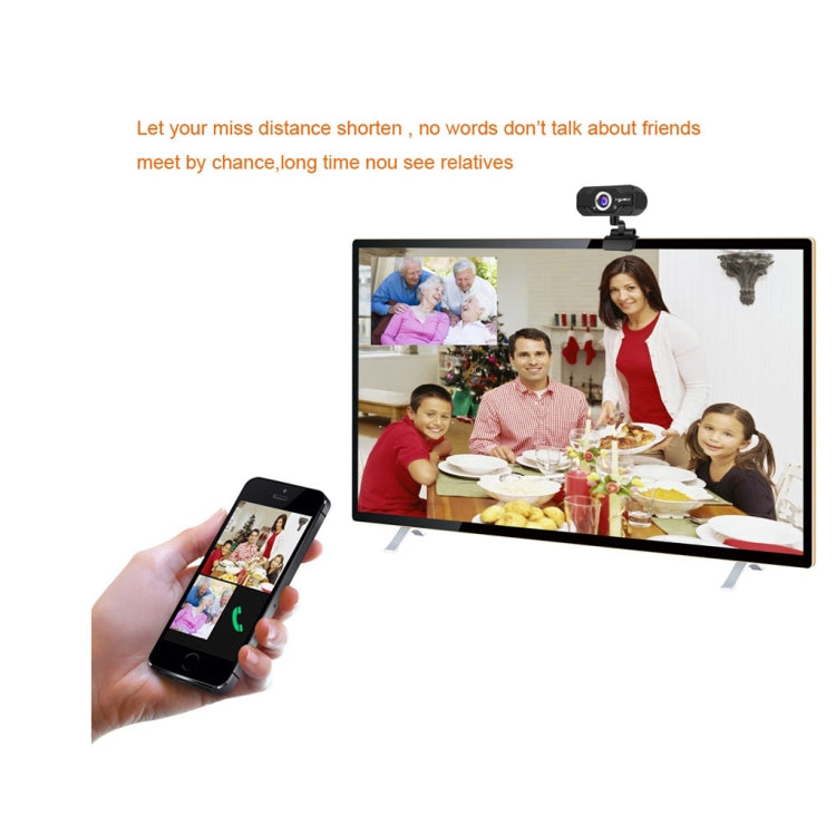 HXSJ S50 30fps 100 Megapixel 720P HD Webcam for Desktop / Laptop / Smart TV, with 10m Sound Absorbing Microphone, Cable Length: 1.4m -  by HXSJ | Online Shopping UK | buy2fix