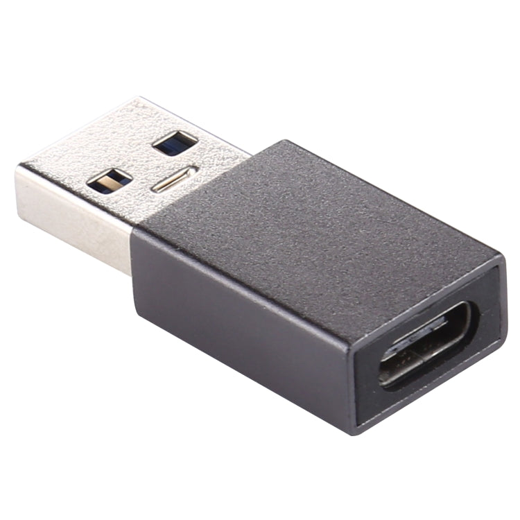 USB 3.0 Male to Type-C / USB-C Female Aluminium Alloy Adapter (Black) - Computer & Networking by buy2fix | Online Shopping UK | buy2fix