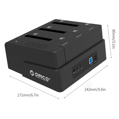 ORICO 6638US3-C 3-bay USB 3.0 Type-B to SATA External Hard Disk Box Storage Case Hard Disk Docking Station / Duplicator for 2.5 inch / 3.5 inch SATA HDD / SSD - HDD Enclosure by ORICO | Online Shopping UK | buy2fix