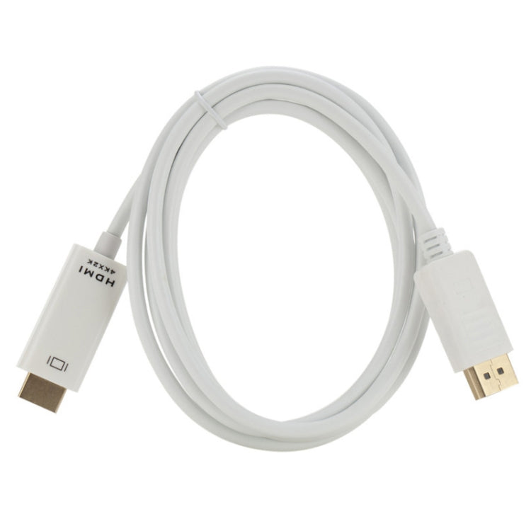 4K x 2K DP to HDMI Converter Cable, Cable Length: 1.8m(White) -  by buy2fix | Online Shopping UK | buy2fix