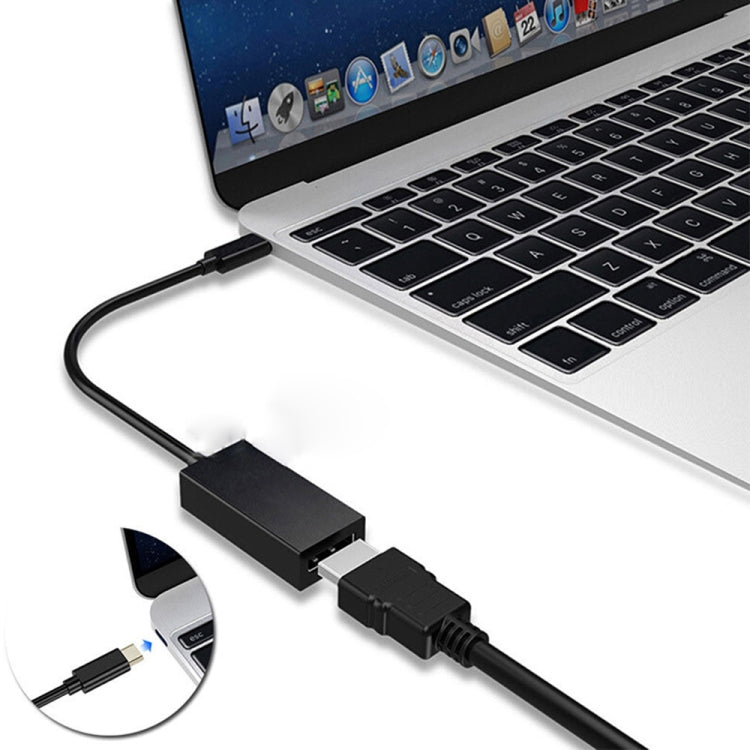 DNX-1 Mini Portable USB 3.1 USB-C/Type-C to HDMI HD 4K Conversion Cable(Black) - Computer & Networking by buy2fix | Online Shopping UK | buy2fix