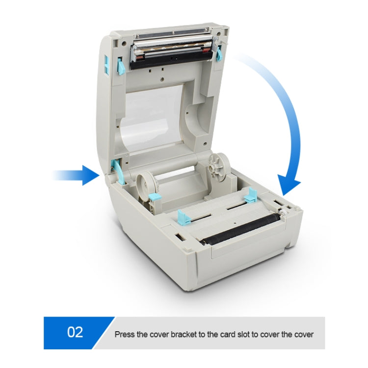 POS-9210 110mm USB +  Bluetooth POS Receipt Thermal Printer Express Delivery Barcode Label Printer, EU Plug(White) - Consumer Electronics by buy2fix | Online Shopping UK | buy2fix