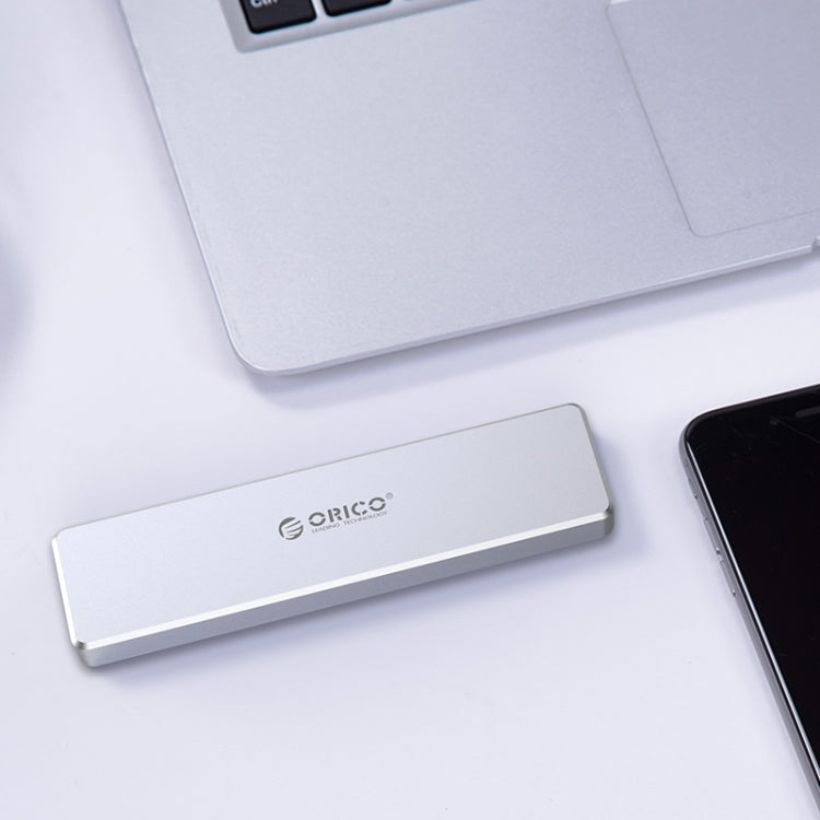 ORICO PCM2-C3 M.2 M-Key to USB 3.1 Gen2 USB-C / Type-C Push-top Solid State Drive Enclosure, The Maximum Support Capacity: 2TB(Silver) - Computer & Networking by ORICO | Online Shopping UK | buy2fix