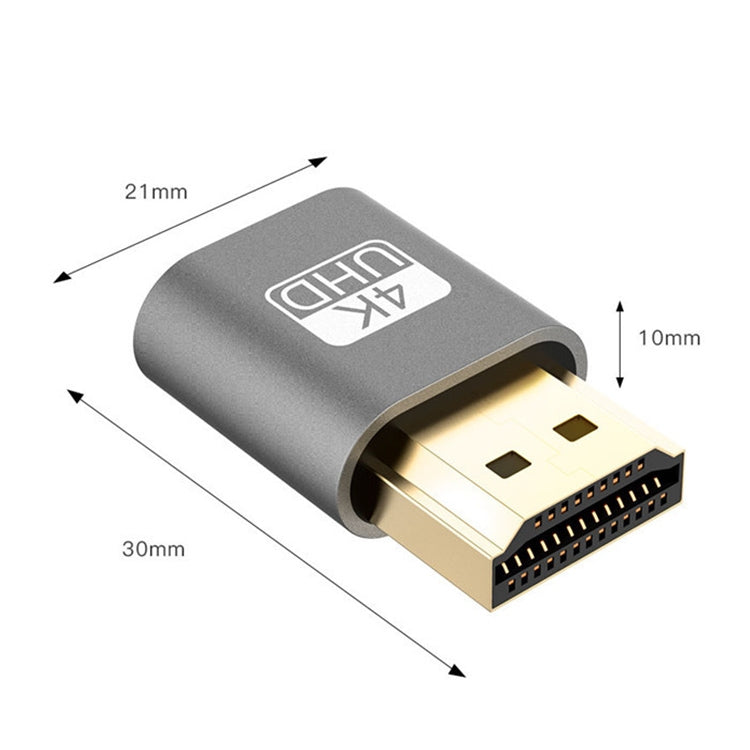 VGA Virtual Display Adapter HDMI 1.4 DDC EDID Dummy Plug Headless Display Emulator (Grey) - Computer & Networking by buy2fix | Online Shopping UK | buy2fix