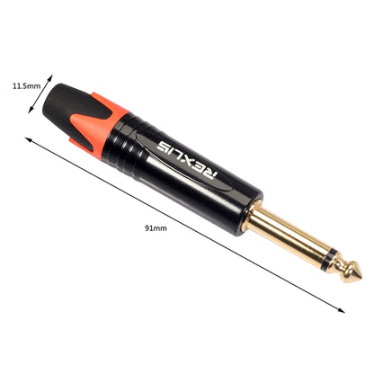 10 PCS TC202 6.35mm Gold-plated Mono Sound Welding Audio Adapter Plug(Orange) - Consumer Electronics by buy2fix | Online Shopping UK | buy2fix