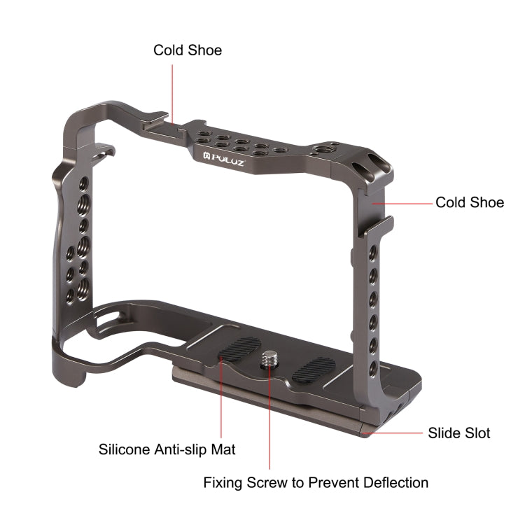 PULUZ Video Camera Cage Stabilizer for Canon EOS R5 / EOS R6, without Handle(Bronze) - Camera Accessories by PULUZ | Online Shopping UK | buy2fix