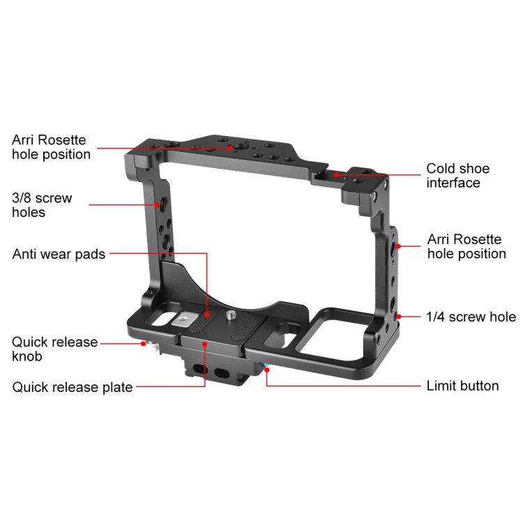 PULUZ Video Camera Cage Filmmaking Rig for Nikon Z6 / Z7(Black) - Camera Accessories by PULUZ | Online Shopping UK | buy2fix