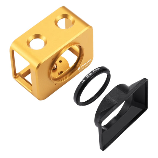 PULUZ for Sony RX0 Aluminum Alloy Protective Cage + 37mm UV Filter Lens + Lens Sunshade with Screws and Screwdrivers(Gold) - Metal Cases by PULUZ | Online Shopping UK | buy2fix