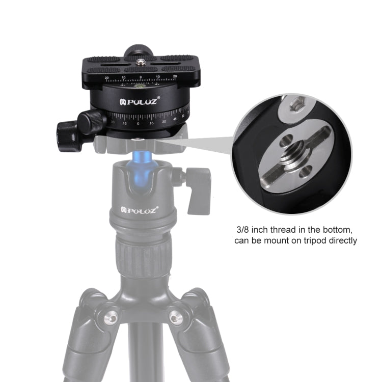 PULUZ Aluminum Alloy 360 Degree Rotation Panorama Ball Head with Quick Release Plate for Camera Tripod Head - Camera Accessories by PULUZ | Online Shopping UK | buy2fix