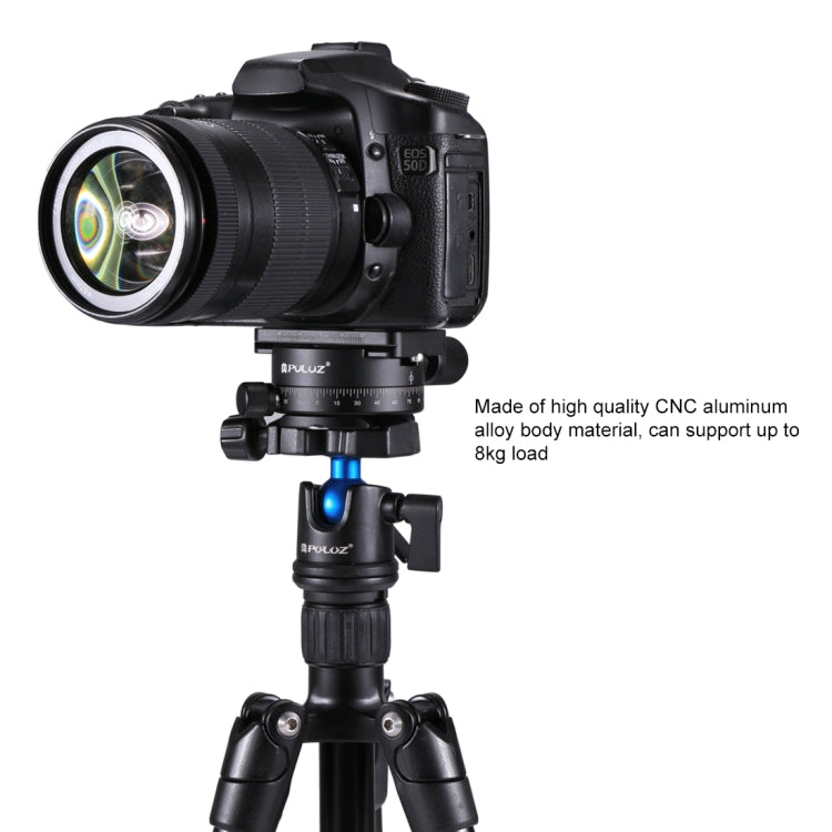 PULUZ Aluminum Alloy 360 Degree Rotation Panorama Ball Head with Quick Release Plate for Camera Tripod Head - Camera Accessories by PULUZ | Online Shopping UK | buy2fix