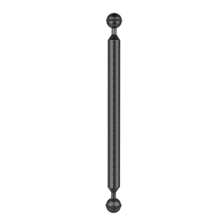 PULUZ  12 inch 30.4cm Length 20.8mm Diameter Dual Balls Carbon Fiber Floating Arm, Ball Diameter: 25mm(Black) - Diving Accessories by PULUZ | Online Shopping UK | buy2fix