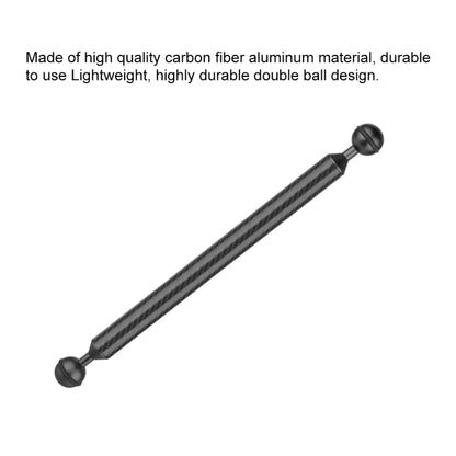 PULUZ  12 inch 30.4cm Length 20.8mm Diameter Dual Balls Carbon Fiber Floating Arm, Ball Diameter: 25mm(Black) - Diving Accessories by PULUZ | Online Shopping UK | buy2fix