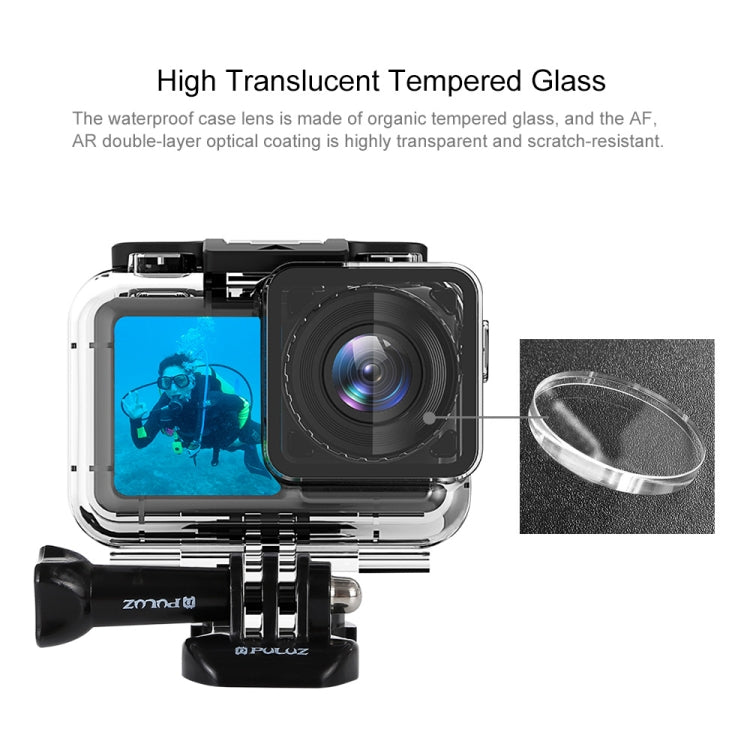 PULUZ 61m Underwater Waterproof Housing Diving Case for DJI Osmo Action, with Buckle Basic Mount & Screw - DJI & GoPro Accessories by PULUZ | Online Shopping UK | buy2fix