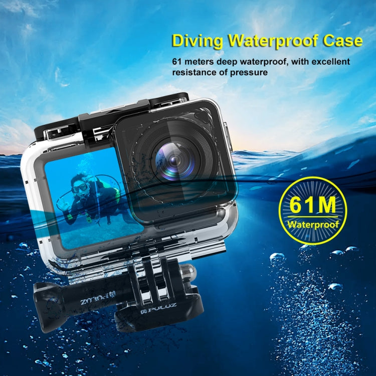 PULUZ 61m Underwater Waterproof Housing Diving Case for DJI Osmo Action, with Buckle Basic Mount & Screw - DJI & GoPro Accessories by PULUZ | Online Shopping UK | buy2fix