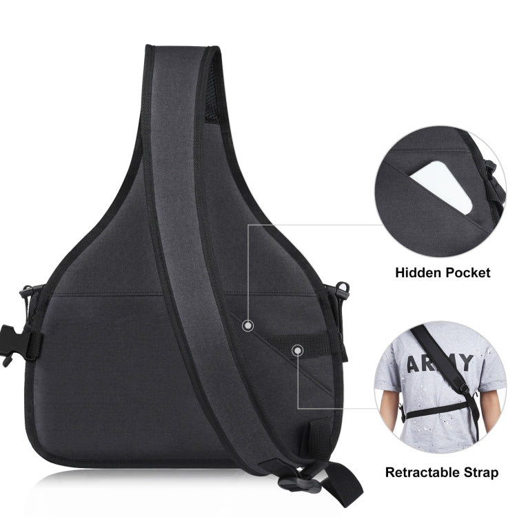 PULUZ Triangle Style SLR Camera Bag Sling Waterproof Backpack Shoulder Messenger Bags with Removable Lens Bag(Black) - Camera Accessories by PULUZ | Online Shopping UK | buy2fix