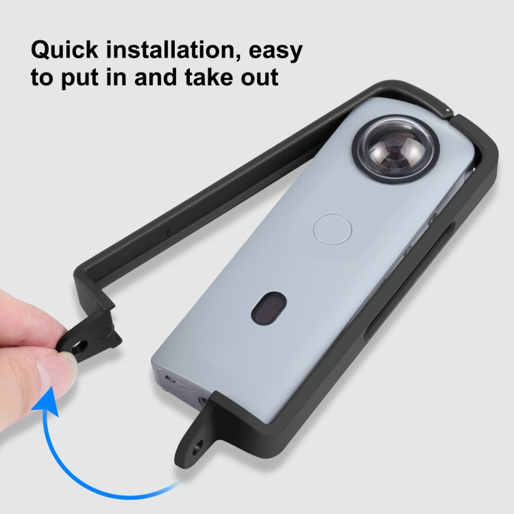 PULUZ PC ABS Plastic Protective Frame for Ricoh Theta SC2, with Adapter Mount & Screw(Black) - DJI & GoPro Accessories by PULUZ | Online Shopping UK | buy2fix
