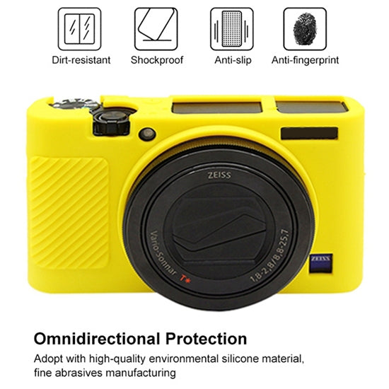 PULUZ Soft Silicone Protective Case for Sony RX100 III / IV / V(Yellow) - Camera Accessories by PULUZ | Online Shopping UK | buy2fix