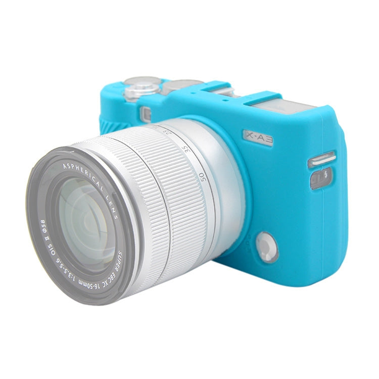 PULUZ Soft Silicone Protective Case for FUJIFILM X-A3 / X-A10(Blue) - Protective Case by PULUZ | Online Shopping UK | buy2fix