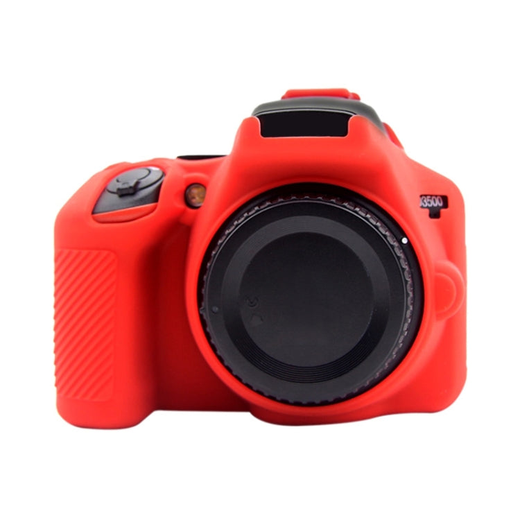 PULUZ Soft Silicone Protective Case for Nikon D3500(Red) - Camera Accessories by PULUZ | Online Shopping UK | buy2fix