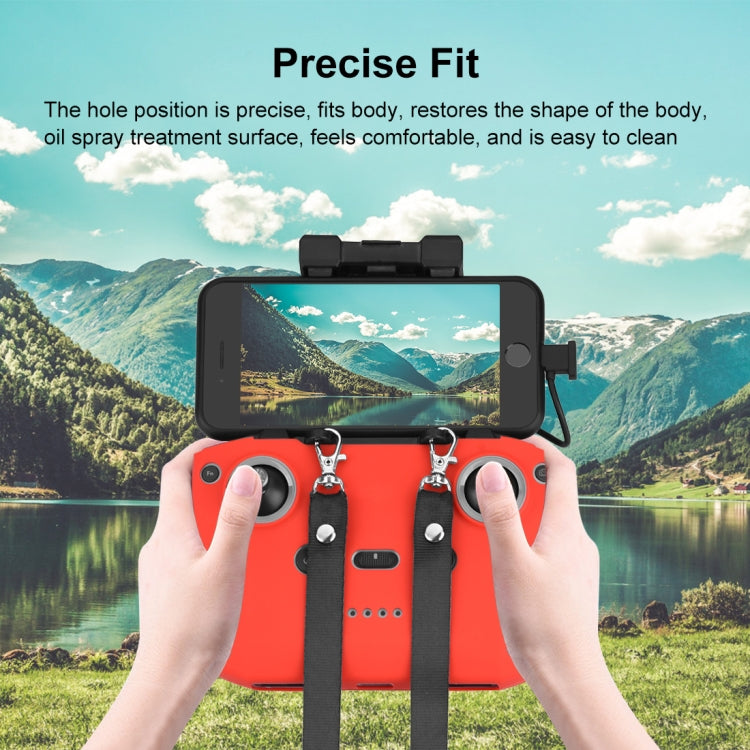 PULUZ Shockproof Anti-scratch Silicone Case with Neck Strap For DJI Neo / Mini 3 / 3 Pro / Mavic 3 / Air 2S / Mini 2 RC-N2 / RC-N1 / RC-N3 Remote Control(Red) - Case & Bags by PULUZ | Online Shopping UK | buy2fix