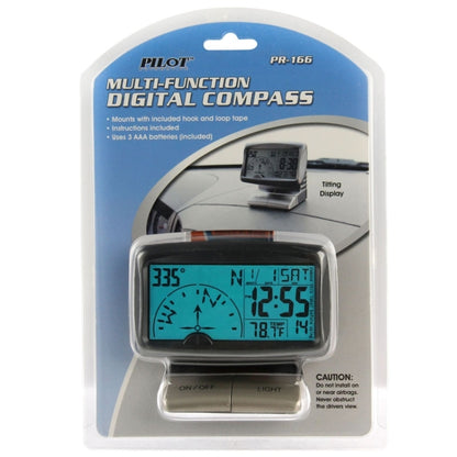 PR-166 3.5 inch LCD Multifunction Digital Car Compass - In Car by buy2fix | Online Shopping UK | buy2fix