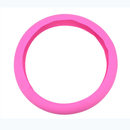 Silicone Rubber Car Steering Wheel Cover, Outside Diameter: 36cm(Pink) - Steering Wheel Accessories by buy2fix | Online Shopping UK | buy2fix