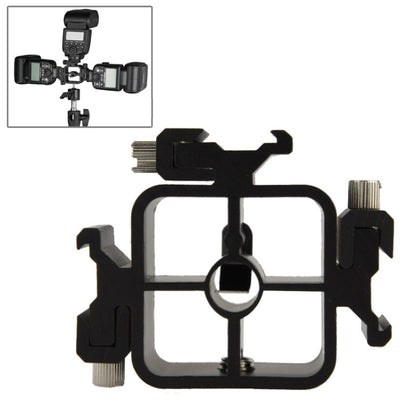 XF0003 Triple Heads Hot Shoe Mount Adapter Flash Holder Bracket Light Stand Holder - Camera Accessories by buy2fix | Online Shopping UK | buy2fix