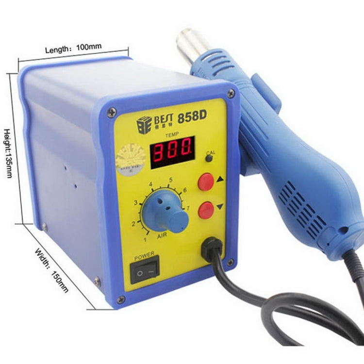 BEST BST-858D AC 220V 50Hz 650W LED Displayer Adjustable Temperature Unleaded Hot Air Gun with Helical Wind(Blue) - Heat Guns by BEST | Online Shopping UK | buy2fix