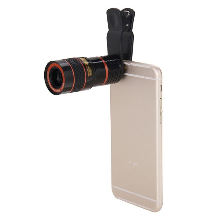 8X Zoom Telescope Telephoto Camera Lens with Clip(Black) - Telescope & Microscope by buy2fix | Online Shopping UK | buy2fix