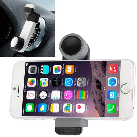 Portable Air Vent Car Mount Holder, For iPhone, Galaxy, Sony, Lenovo, HTC, Huawei, and other Smartphones (Black + Grey) - Car Holders by buy2fix | Online Shopping UK | buy2fix