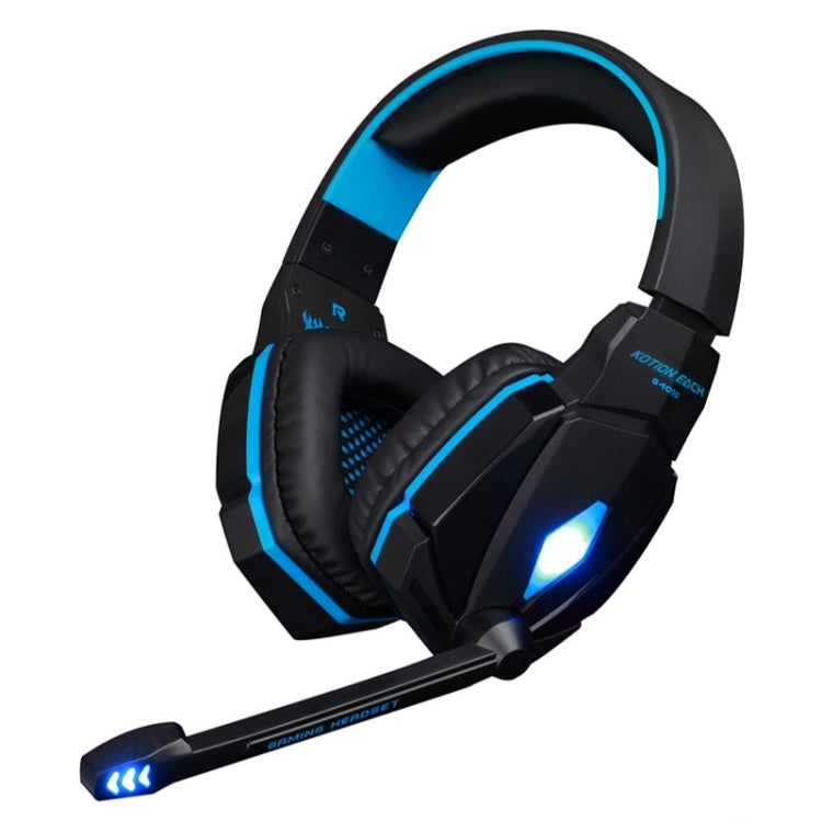 EACH G4000 Stereo Gaming Headset with Mic Volume Control & LED Light for Computer, Cable Length: 2.2m(Blue) - Multimedia Headset by KOTION EACH | Online Shopping UK | buy2fix