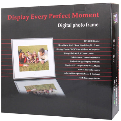 12 inch LED Display Multi-media Digital Photo Frame with Holder & Music & Movie Player, Support USB / SD / Micro SD / MMC / MS / XD Card Input(Black) - Consumer Electronics by buy2fix | Online Shopping UK | buy2fix