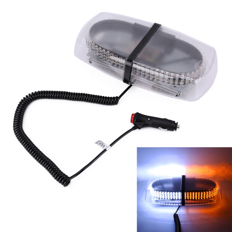 25W 240 LED Vehicle Roof Top Emergency Hazard Warning Strobe Light, Yellow and White Light - In Car by buy2fix | Online Shopping UK | buy2fix