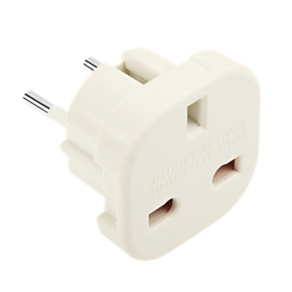 High Quality UK Plug to EU Plug AC Wall Universal Travel Power Socket Plug Adaptor(White) - Consumer Electronics by buy2fix | Online Shopping UK | buy2fix