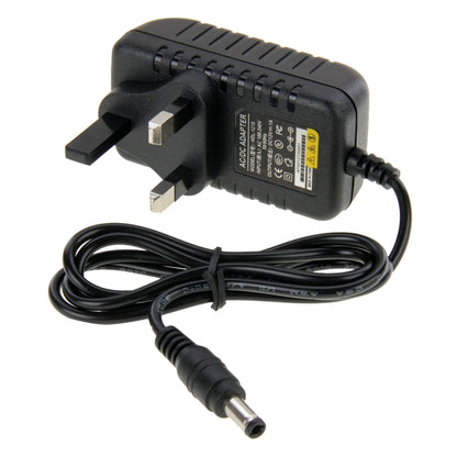 UK Plug AC 100-240V to DC 12V 1A Power Adapter, Tips: 5.5 x 2.1mm, Cable Length: about 90cm(Black) - AC Adapers by buy2fix | Online Shopping UK | buy2fix