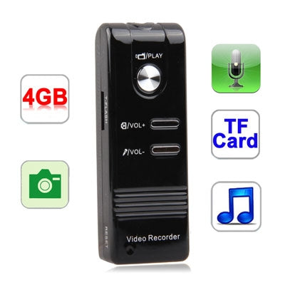 Digital Voice Recorder MP3 Player with 4GB Memory, Support Camera, TF Card, Built in rechargeable Lithium-ion battery (156) - Consumer Electronics by buy2fix | Online Shopping UK | buy2fix