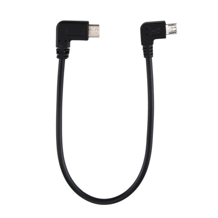 USB-C / Type-C Male Elbow to Micro USB Male Elbow Adapter Cable, Total Length: about 25cm, For Samsung, Huawei, Xiaomi, HTC, Meizu, Sony and other Smartphones - USB-C & Type-C Cable by buy2fix | Online Shopping UK | buy2fix