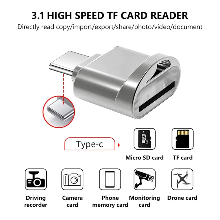 USB-C / Type-C to Micro SD Card (TF Card) Reader Adapter - U Disk & Card Reader by buy2fix | Online Shopping UK | buy2fix