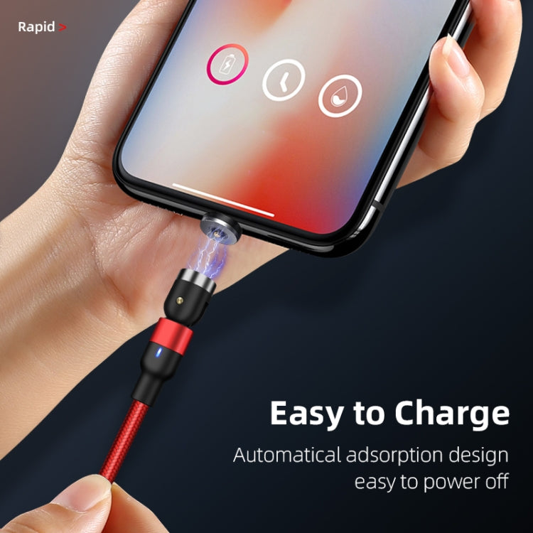2m 2A Output USB to Micro USB Nylon Braided Rotate Magnetic Charging Cable(Red) - Mobile Accessories by buy2fix | Online Shopping UK | buy2fix