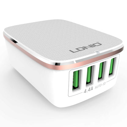 LDNIO A4404 4.4A 4 x USB Ports Smart Travel Charger, UK Plug - USB Charger by LDNIO | Online Shopping UK | buy2fix