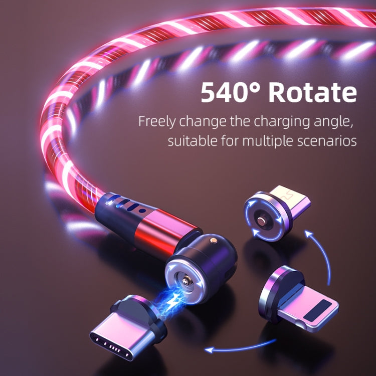 2.4A USB to USB-C / Type-C 540 Degree Bendable Streamer Magnetic Data Cable, Cable Length: 1m (Red) - Mobile Accessories by buy2fix | Online Shopping UK | buy2fix