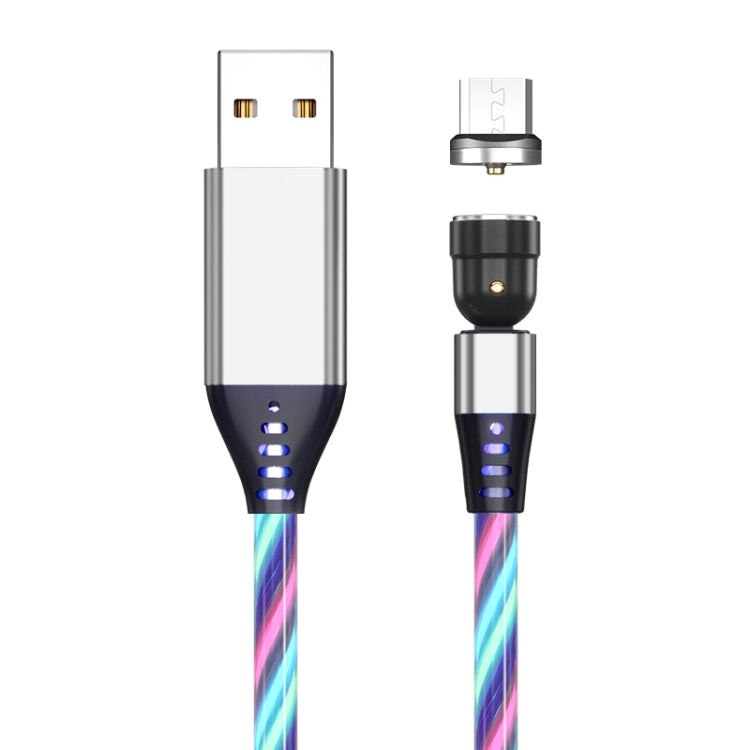 2.4A USB to Micro USB 540 Degree Bendable Streamer Magnetic Data Cable, Cable Length: 1m (Colour) - Mobile Accessories by buy2fix | Online Shopping UK | buy2fix