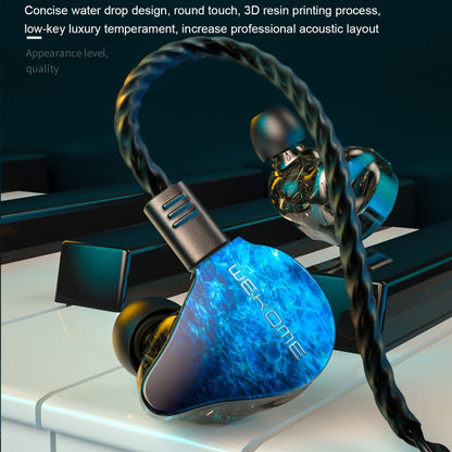 WK Y25 Amber Bluetooth + 3.5mm Elbow Plug Dual-purpose Ear-mounted Wired Earphone (Blue) - In Ear Wired Earphone by WK | Online Shopping UK | buy2fix