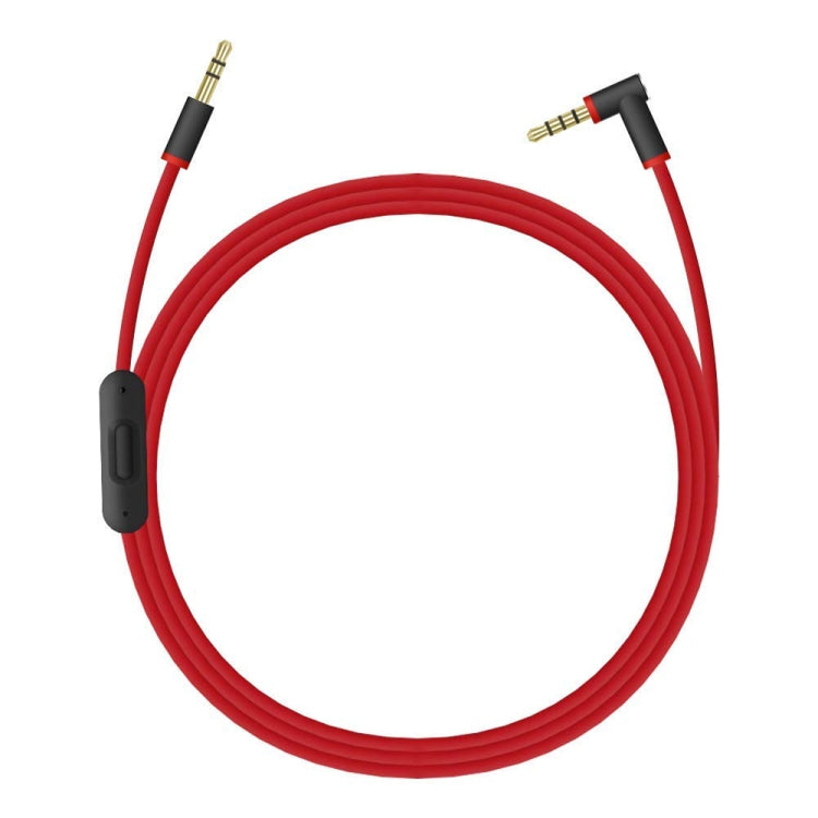 ZS0087 3.5mm Male to Male Earphone Cable with Mic & Wire-controlled, Cable Length: 1.4m(Red Black) - Headset Accessories by buy2fix | Online Shopping UK | buy2fix