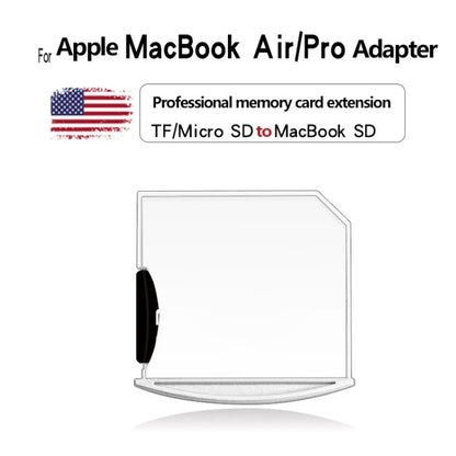 Micro SD / TF Card to SD Adapter for MacBook Air / Pro, Support up to 512GB (White) - Cable & Adapter by buy2fix | Online Shopping UK | buy2fix